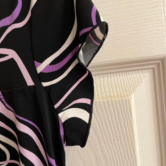 SUSAN LAWRENCE~STYLISH BLACK AND PURPLE~WOMEN’S TOP~LG - Picture 8 of 11